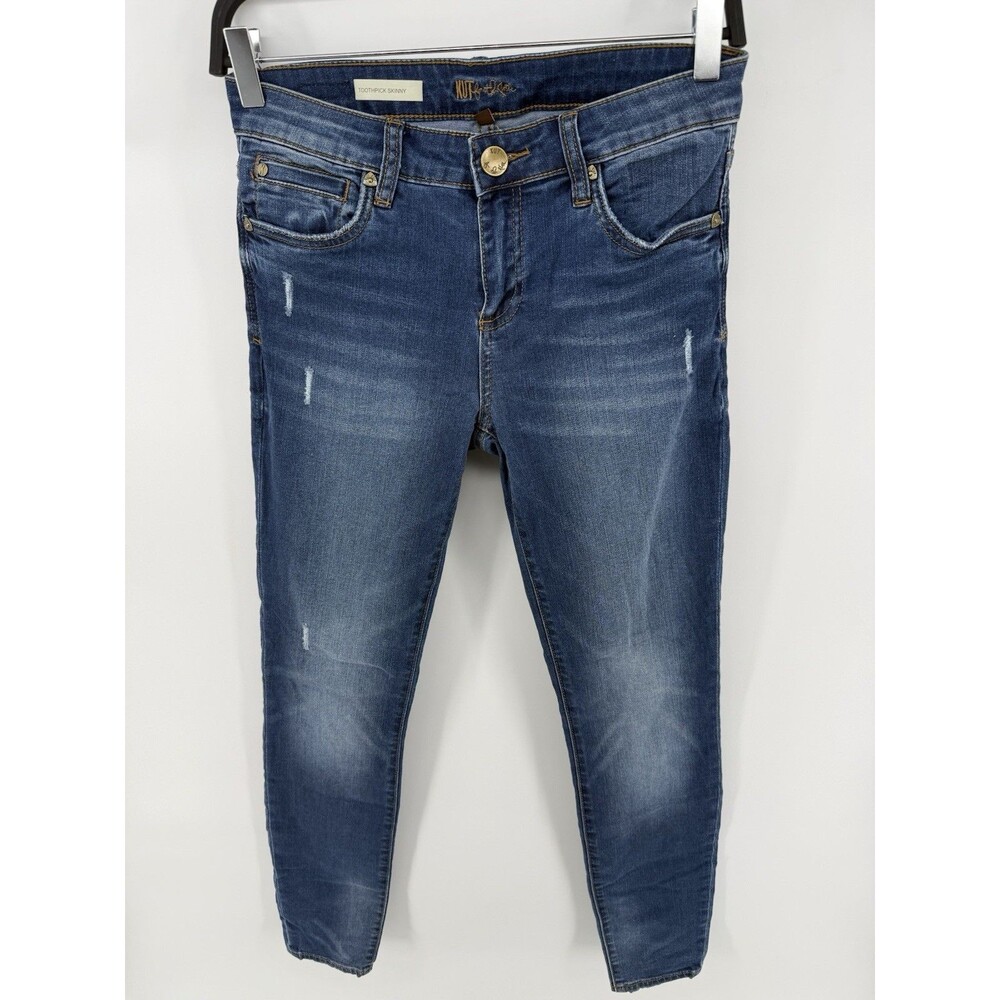 Kut from the Kloth Jeans Women's Size 4 Blue Denim Mia Toothpick Skinny Stretch